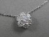 ESTATE 1.96CTW DIAMOND 14KT WHITE GOLD FLOWER CLUSTER BY THE YARD NECKLACE #2554
