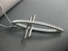 ESTATE LARGE .60CT DIAMOND 14KT WHITE GOLD 3D EUROPEAN CROSS PENDANT #18604