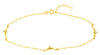 14KT YELLOW GOLD BY THE YARD SOLID ADJUSTABLE FUN LUCKY ANKLE BRACELET/BRACELET