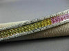 ESTATE 15.07CT DIAMOND & MULTI COLOR SAPPHIRE 14KT WHITE GOLD MULTI ROW BRACELET