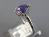 1.07CT DIAMOND & AAA AMETHYST 14KT WHITE GOLD PEAR SHAPE & ROUND FRIENDSHIP RING