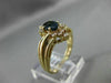 ESTATE .90CT DIAMOND & AAA OVAL SAPPHIRE 14KT YELLOW GOLD ENGAGEMENT RING #19569