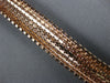 WIDE 58.78CT DIAMOND & AAA SMOKEY TOPAZ 14KT ROSE GOLD ETERNITY TENNIS NECKLACE