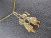 ESTATE 14KT YELLOW GOLD 3D BABY BOY BABY GIRL KISSING FUN CHARM PENDANT #27418