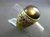 ESTATE MASSIVE 22.27CTW FANCY DIAMOND & AAA SMOKY TOPAZ 18KT YELLOW GOLD RING