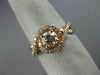 ESTATE .92CT WHITE & PINK DIAMOND 14K ROSE GOLD 3D INFINITY HALO ENGAGEMENT RING