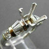ESTATE .35CT DIAMOND 14K TWO TONE GOLD 6 PRONG SEMI MOUNT ENGAGEMENT RING #23412