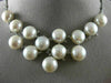 ESTATE .55CT DIAMOND & AAA PEARL 14KT WHITE GOLD 3D CLASSIC V SHAPE NECKLACE
