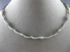 ESTATE 1.50CT DIAMOND 18KT WHITE GOLD 3D BY THE YARD THREE STONE NECKLACE #10778