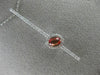 ESTATE .67CT DIAMOND & AAA ORANGE SAPPHIRE 18KT WHITE GOLD 3D BAR LOVE PENDANT