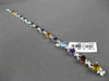 ESTATE 7.51CTW DIAMOND & AAA MULTI GEM 14KT WHITE GOLD TRILLION TENNIS BRACELET