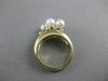 ESTATE 5MM AKOYA SEA PEARL 14KT YELLOW GOLD CLUSTER JOURNEY COCKTAIL RING #21392