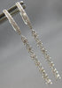 .93CT DIAMOND 18K WHITE GOLD 3D BY THE YARD CLIP ON CHANDELIER HANGING EARRINGS