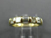 ESTATE .76CT PRINCESS & BAGUETTE DIAMOND 14KT YELLOW GOLD ANNIVERSARY RING #6893