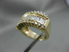 ESTATE 1.80CT ROUND & BAGUETTE DIAMOND 14KT YELLOW GOLD ANNIVERSARY RING #20382