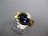 2.12CT DIAMOND & AAA IOLITE 14KT YELLOW GOLD 3D OVAL SEMI BEZEL ENGAGEMENT RING