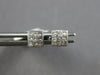 ESTATE .25CT DIAMOND 14KT WHITE GOLD 3D PRINCESS INVISIBLE SQUARE STUD EARRINGS