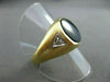 ESTATE .05CTW DIAMOND & AAA BLACK ONYX 14KT WHITE & YELLOW GOLD MENS RING #19722