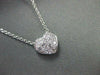 ESTATE .35CT DIAMOND 14K WHITE GOLD PAVE HEART PENDANT F/G VVS  BEAUTIFUL!#21944