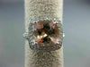 LARGE 3.60CT DIAMOND & AAA CUSHION CUT MORGANITE 14KT WHITE GOLD ENGAGEMENT RING