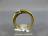 ESTATE LARGE .20CT DIAMOND 18KT YELLOW GOLD 3D MULTI ROW SNAKE FUN RING #746