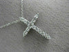 ESTATE .35CT DIAMOND 14KT WHITE GOLD CLASSIC CROSS SHARE PRONG FLOATING PENDANT