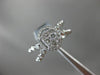ESTATE .64CT DIAMOND 14KT WHITE GOLD CLUSTER OVAL CRISS CROSS X FRIENDSHIP RING