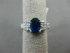 WIDE 2.38CT DIAMOND & AAA KASHMIR SAPPHIRE 14KT WHITE GOLD OVAL ENGAGEMENT RING