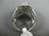 ESTATE LARGE 1.50CT DIAMOND 14KT WHITE GOLD 3D FILIGREE MARQUISE CLUSTER RING FG