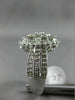 ESTATE LARGE 1.50CT DIAMOND 14KT WHITE GOLD 3D FILIGREE MARQUISE CLUSTER RING FG