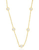 1.95CT DIAMOND 14KT YELLOW GOLD 3D ROUND CLASSIC BEZEL BY THE YARD LOVE NECKLACE