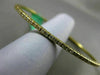 ESTATE .62CT DIAMOND 18KT YELLOW GOLD 3D CLASSIC 2mm FLEXIBLE BANGLE BRACELET