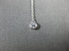 ESTATE .26CT DIAMOND 14KT WHITE GOLD 3D ELONGATED 5 STONE LARIAT LOVE NECKLACE