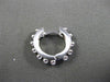 ESTATE SMALL 14KT WHITE GOLD ROUNDED 3D HUGGIE HOOP EARRINGS 13mm X 2.5mm #24344