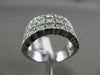 ESTATE WIDE 1.21CT DIAMOND 14KT WHITE GOLD 3 ROW FILIGREE MILGRAIN WEDDING RING