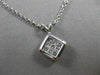 ESTATE .30CTW DIAMOND INVISIBLE PRINCESS 14KT WHITE GOLD PENDANT 9M FG VS #21229