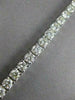 ESTATE 7.30CTW DIAMOND 14KT WHITE GOLD SQUARE LINE TENNIS BRACELET 7.50" #21554