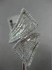 ESTATE 1.26CT DIAMOND 14KT WHITE GOLD 3D MULTI ROW RECTANGULAR FILIGREE FUN RING