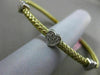 ESTATE .25CT DIAMOND 14K WHITE & YELLOW GOLD HEART FLEXIBLE LOVE BANGLE BRACELET