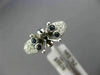 ESTATE .88CT DIAMOND & SAPPHIRE 14KT WHITE GOLD PAVE SEMI MOUNT ENGAGEMENT RING