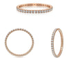 ESTATE .53CT DIAMOND 14KT ROSE GOLD 3D ETERNITY WEDDING BAND ANNIVERSARY RING