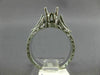 ANTIQUE .40CT DIAMOND 18KT WHITE GOLD 3D ROUND SEMI MOUNT ENGAGEMENT RING #22417