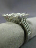 ESTATE LARGE 1.87CT DIAMOND 18KT WHITE GOLD 3D SQUARE CLUSTER ANNIVERSARY RING