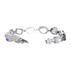 LARGE 52.68CT DIAMOND & AAA MULTI COLOR SAPPHIRE 18KT WHITE GOLD TENNIS BRACELET