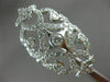 ESTATE LARGE 2.33CT DIAMOND 14K WHITE GOLD 3D OPEN FILIGREE ETOILE COCKTAIL RING