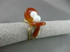 ANTIQUE WIDE 14KT YELLOW GOLD ONYX & WHITE QUARTZ DOUBLE EYE LUCKY RING #22336