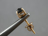 ESTATE 1.06CT BLACK DIAMOND 14KT ROSE GOLD 3D CLASSIC ROUND SCREWBACK EARRINGS