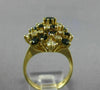 ESTATE WIDE 2.0CT DIAMOND & AAA SAPPHIRE 14KT YELLOW GOLD SWIRL FLOWER LOVE RING