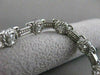 ANTIQUE 1CTW DIAMOND 14KT WHITE GOLD BEZEL ROPE FILIGREE BRACELET 6MM 7" #18775