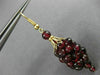ANTIQUE AAA GARNET 14KT YELLOW GOLD CLASSIC GRAPE CLUSTER HANGING EARRINGS 22070